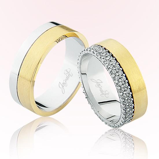 Sarı Beyaz  Altın Alyans 1201-2