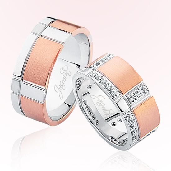 Rose Beyaz Altın Alyans 1205-2