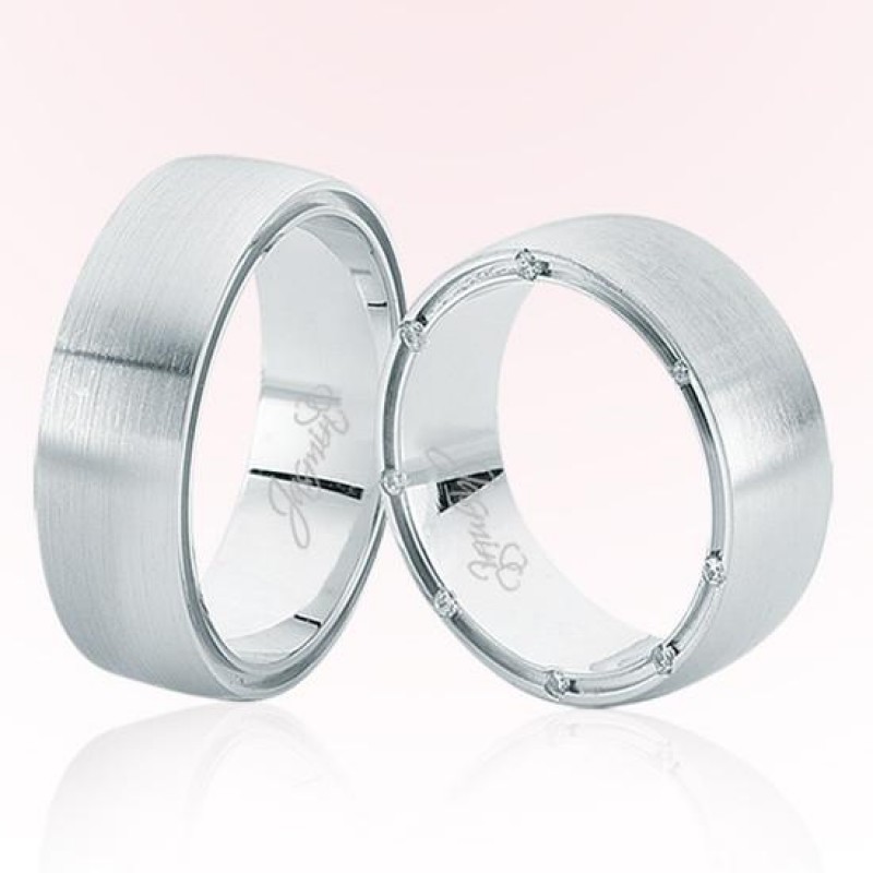 Mat Beyaz Altın Alyans 1302-2