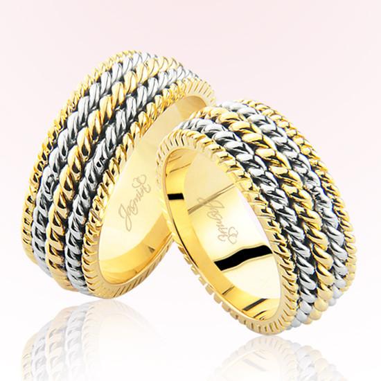 İki Renk Altın Alyans 1306-2