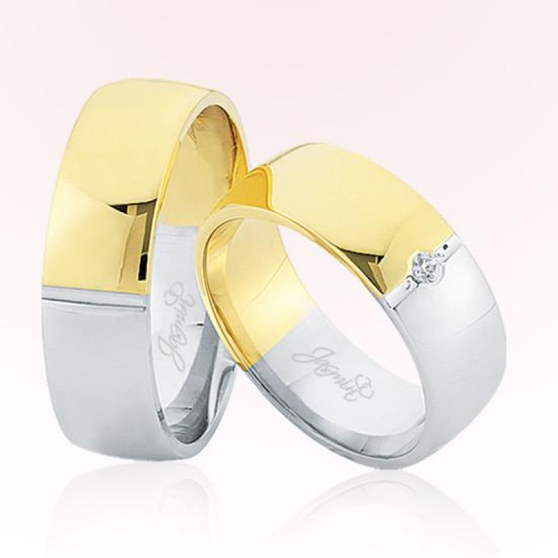 Sarı Beyaz Altın Alyans 1501-2