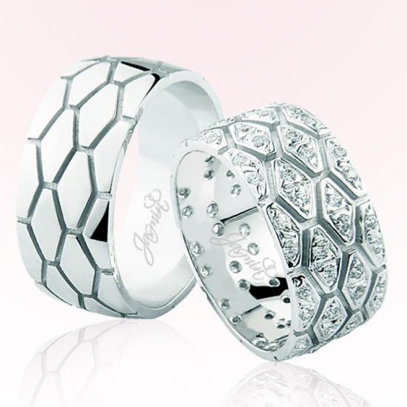 Petek Desenli Altın Alyans 1502-2 Petek Desenli Altın Alyans 1502-2