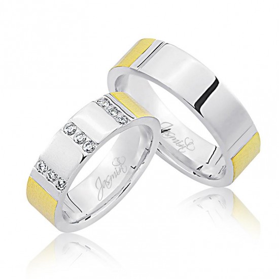 Taşlı Altın Alyans 1706-2 Taşlı Altın Alyans 1706-2