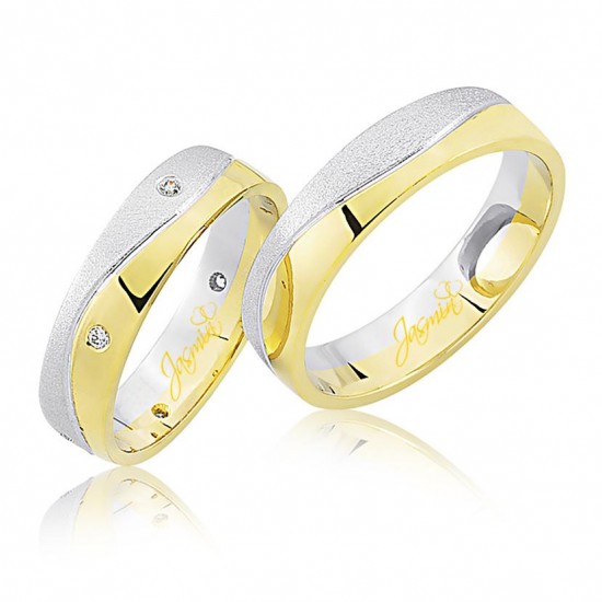 Sarı Beyaz Altın Alyans 1801 Sarı Beyaz Altın Alyans 1801