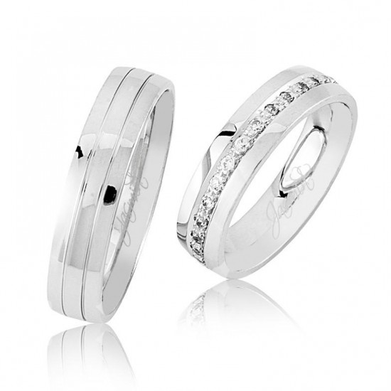 Taşlı Beyaz Altın Alyans 2005-2