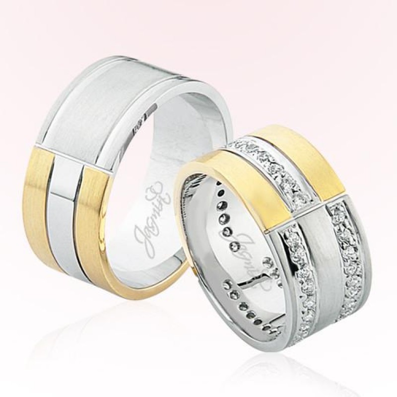 İki Renkli Altın Alyans 3606 İki Renkli Altın Alyans 3606