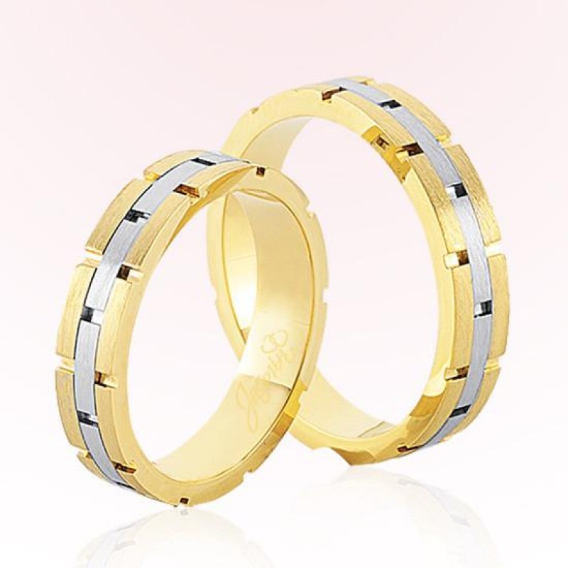 İki Renk Altın Alyans 3701 İki Renk Altın Alyans 3701