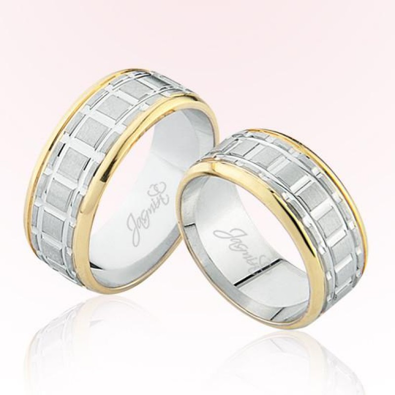 İki Renk Altın Alyans 3702 İki Renk Altın Alyans 3702