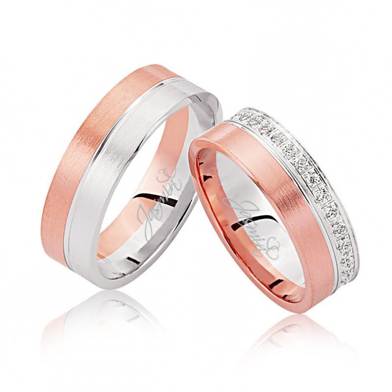 İki Renk Altın Alyans 0305-3 İki Renk Altın Alyans 0305-3