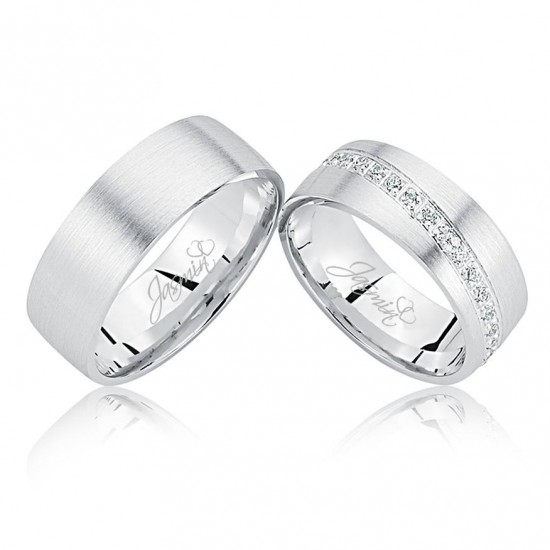 Beyaz Altın Alyans 0502-3