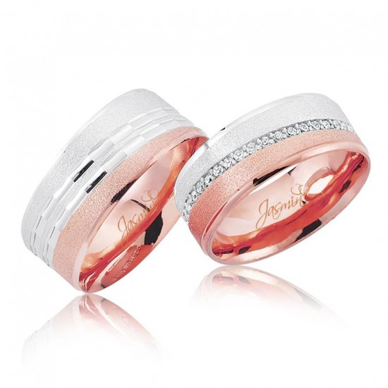 Rose Beyaz Altın Alyans 0702-3