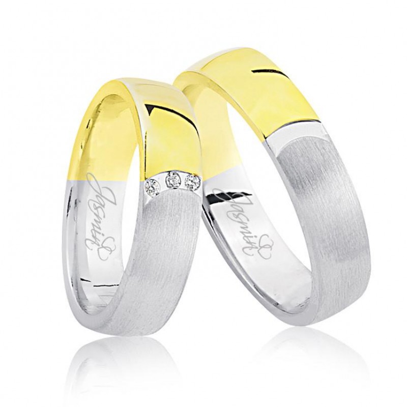 İki Renk Altın Alyans 1303-3 İki Renk Altın Alyans 1303-3