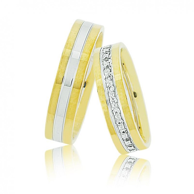 Taşlı Altın Alyans 1402-3