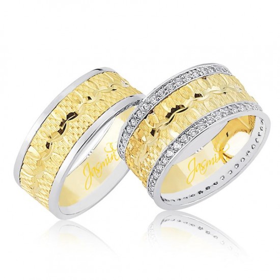 Sarı Beyaz Altın Alyans 2206-2