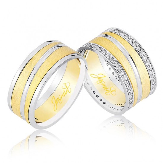 Sarı Beyaz Altın Alyans 2404-2