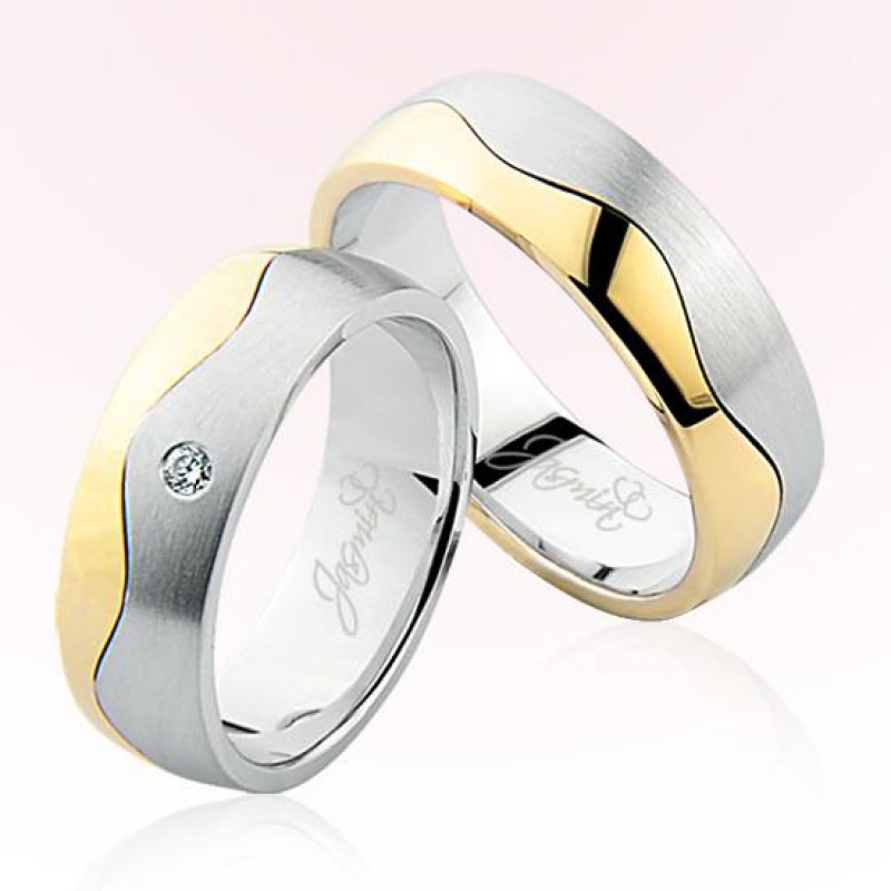 Sarı Beyaz Altın Alyans 2303