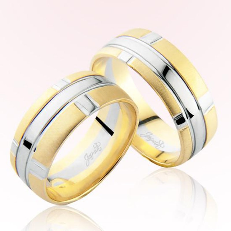 İki Renk Altın Alyans 3506 İki Renk Altın Alyans 3506