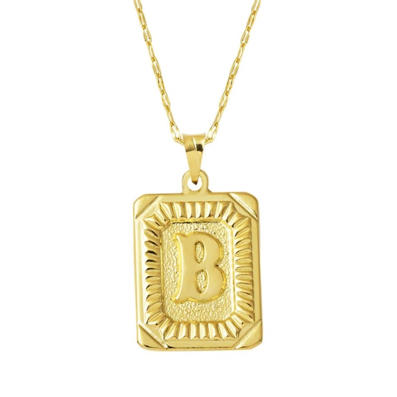 Pullu B Harfi Zincir Kolye KLY2028 Pullu B Harfi Zincir Kolye KLY2028