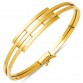 Üç Sıra 14 Ayar Altın Kaburga Kelepçe Bileklik KLP01