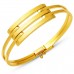 Üç Sıra 14 Ayar Altın Kaburga Kelepçe Bileklik KLP03