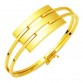 Üç Sıra 14 Ayar Altın Kaburga Kelepçe Bileklik KLP04