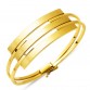 Üç Sıra 14 Ayar Altın Kaburga Kelepçe Bileklik KLP14