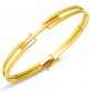 Tek Sıra 14 Ayar Altın Kaburga Kelepçe Bileklik KLP16