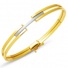 Tek Sıra Rodajlı 14 Ayar Kaburga Kelepçe Bileklik KLP35