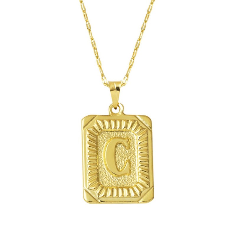 Pullu C Harfi Zincir Kolye KLY2029 Pullu C Harfi Zincir Kolye KLY2029