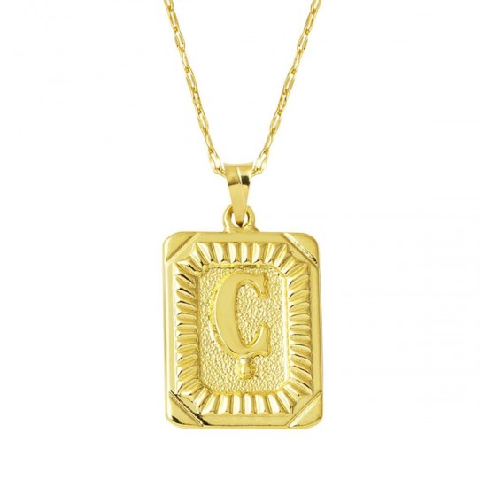 Pullu Ç Harfi Zincir Kolye KLY2030