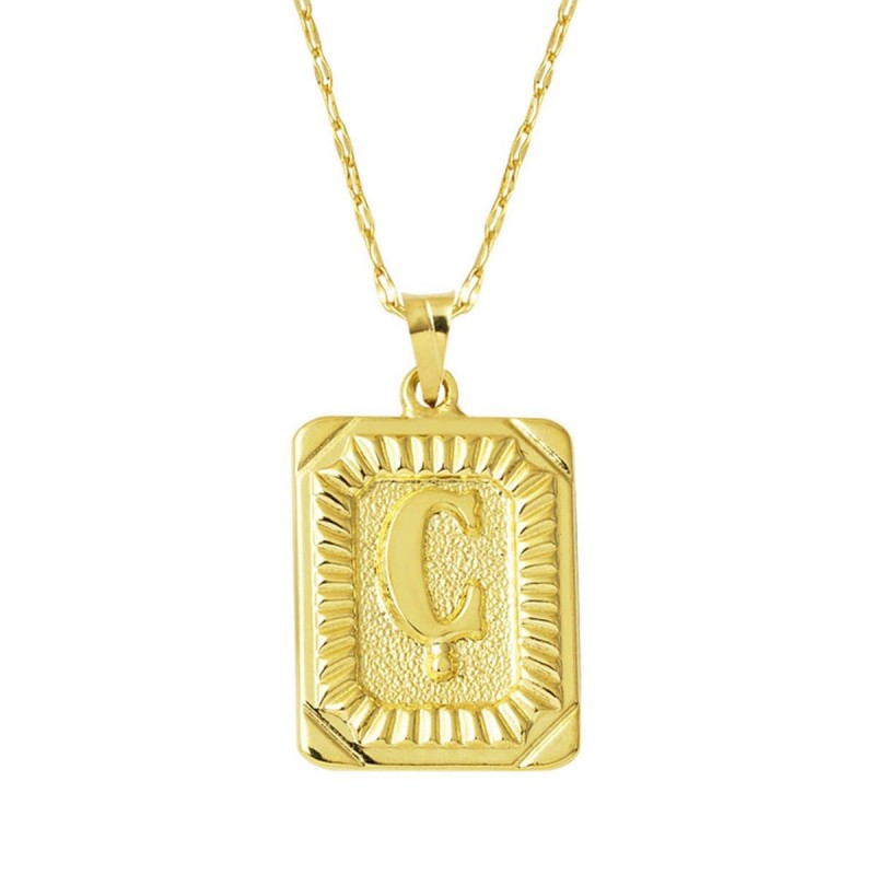 Pullu Ç Harfi Zincir Kolye KLY2030 Pullu Ç Harfi Zincir Kolye KLY2030