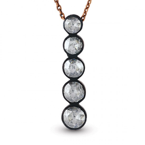 5 Taş Elmas Kolye EKL26 5 Taş Elmas Kolye EKL26