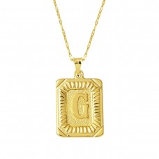 Pullu G Harfi Zincir Kolye KLY2034