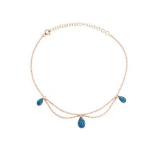 Üçlü Damla Gümüş Halhal  GMS836