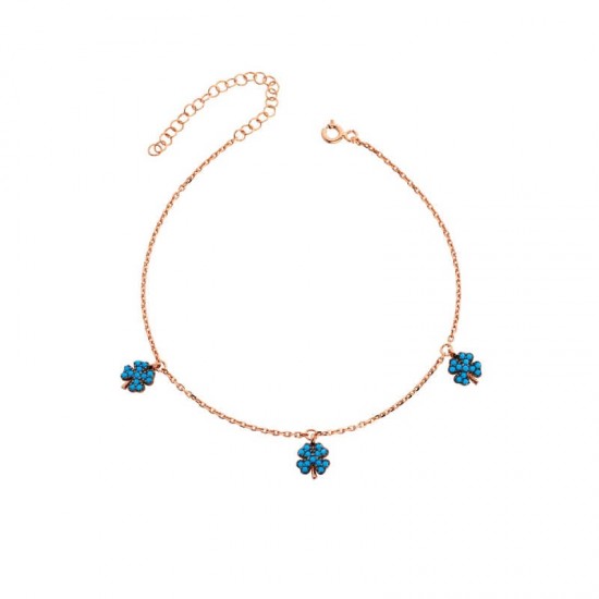 Üçlü Yonca Gümüş Halhal GMS845 Üçlü Yonca Gümüş Halhal GMS845