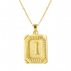 Pullu I Harfi Zincir Kolye KLY2036