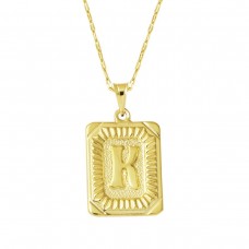 Pullu K Harfi Zincir Kolye KLY2038