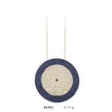 14 Ayar Altın Nazar Boncuğu Kolye KLY02