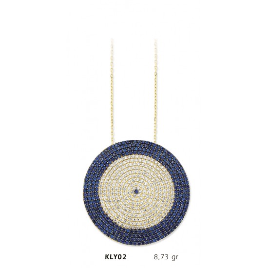 14 Ayar Altın Nazar Boncuğu Kolye KLY02 14 Ayar Altın Nazar Boncuğu Kolye KLY02