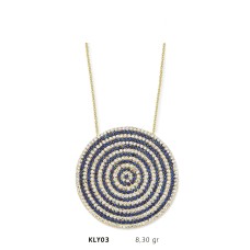 14 Ayar Altın Nazar Boncuğu Kolye KLY03