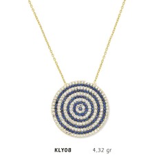 14 Ayar Altın Nazar Boncuğu Kolye KLY08