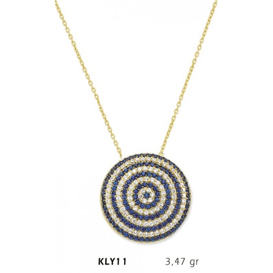  14 Ayar Altın Nazar Boncuğu Kolye KLY11