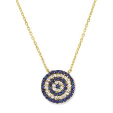 14 Ayar Altın Nazar Boncuğu Kolye KLY29