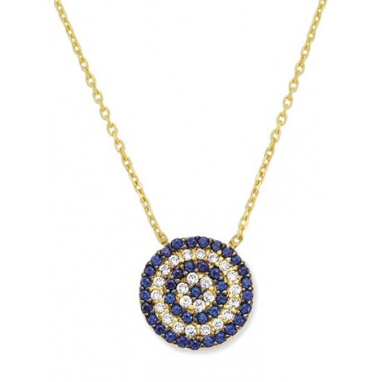 14 Ayar Altın Nazar Boncuğu Kolye KLY29