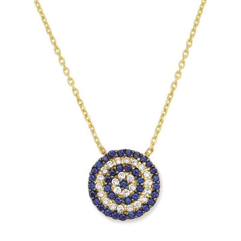 14 Ayar Altın Nazar Boncuğu Kolye KLY29 14 Ayar Altın Nazar Boncuğu Kolye KLY29