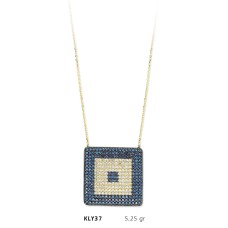 14 Ayar Altın Nazar Boncuğu Kolye KLY37