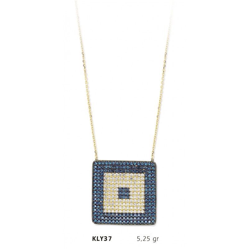 14 Ayar Altın Nazar Boncuğu Kolye KLY37