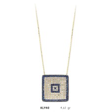  14 Ayar Altın Nazar Boncuğu Kolye KLY40