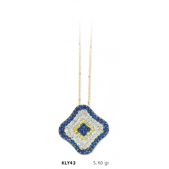  14 Ayar Altın Nazar Boncuğu Kolye KLY43