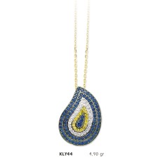  14 Ayar Altın Nazar Boncuğu Kolye KLY44